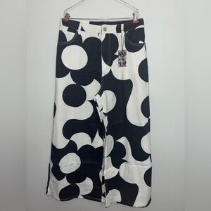 Cider Funky Flowers Wide Leg Trousers